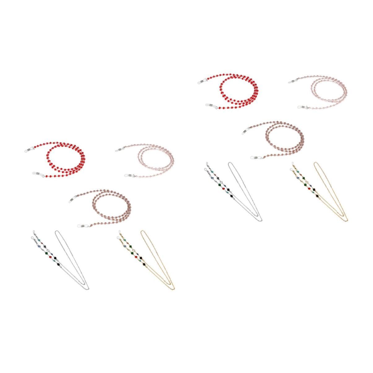 Healeved Catena Anti-slip Collana Porta Occhiali Catene Di Perline Per Occhiali Bicchieri Porta Collane Per Occhiali Catenelle Per Occhiali Lega