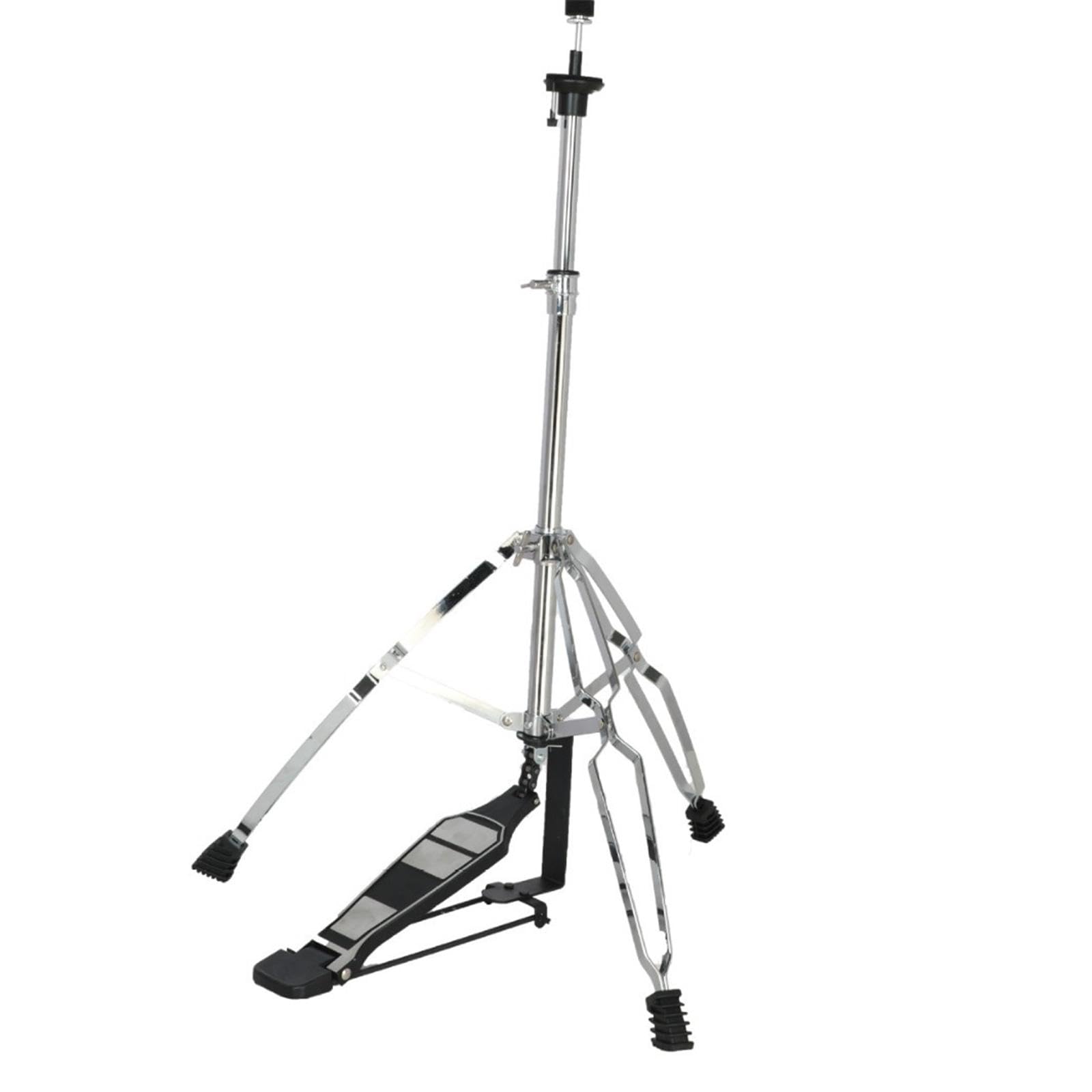 Support de Cymbale Hi Hat, Pieds En Caoutchouc Portables à Double Renfort, Trépied de Charleston, Kits de Batterie, Accessoire pour Exercice, Spectacl