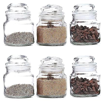 Essential Jars and Containers 28 Florion 100ml Airtight Glass Storage Jars โ suitable for spices, ...