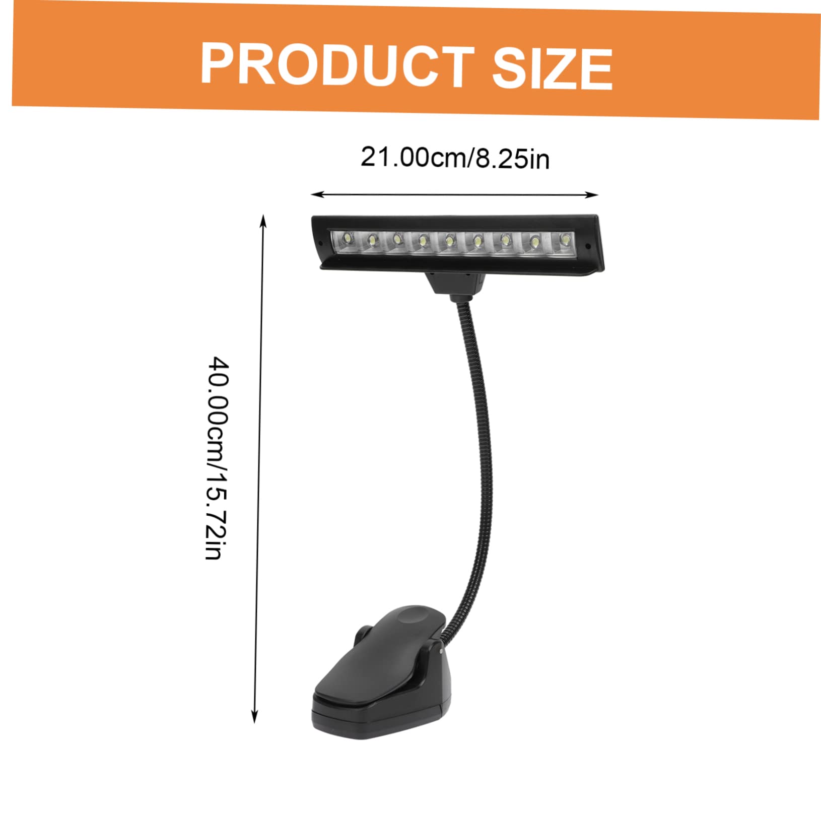Toddmomy Multifunctional Clip Music Stand Light Led Reading Lamp for Piano and Guitar USB Rechargeable Feature for Musicians and Readers