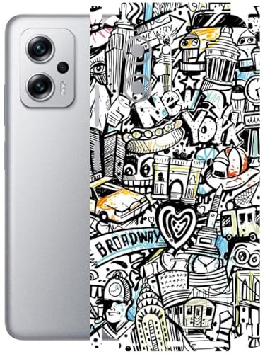 Image of AtOdds - Full Body Back Screen Guard Protector Film - Lamination Wrap Skin Sticker Compatible with REDMI K50i (5G) | Scratchproof Matte Finish (Graffiti 26)