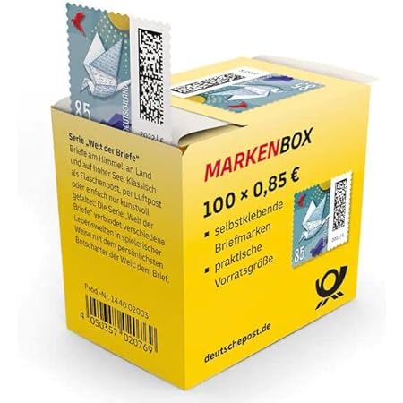 Deutsche Post "Brieftaube" selbstklebende Briefmarken 0,85€ 100 Stück