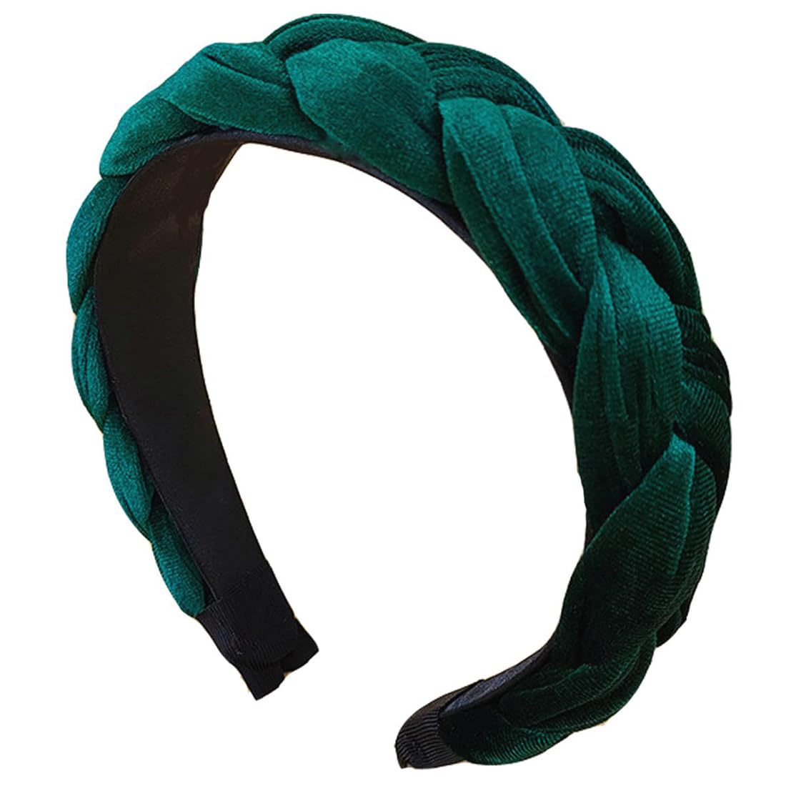 Cerchietto per Capelli in Velluto Intrecciato, Imbottite Capelli Cerchietto, Cerchietto per Capelli Donna Velluto Intrecciato, per Capelli da Donna e Ragazze (nero