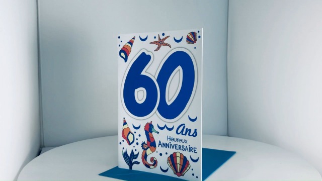 Afie 69-2135 Carte avec Enveloppe Anniversaire 50 ans Femme Rose