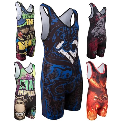Camiseta de lucha libre transpirable Blue Dragon ropa de combate elástica y llamativa