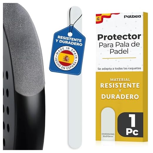 PALBEA Protector Pala de Padel Transparente - Paquete de 1/2/3/5 - Protector Padel Rugoso y Ligero para la Cabeza de la Raqueta - Padel Accesorios Duradero y Fácil de Sustituir - Dimensiones 35x370mm.