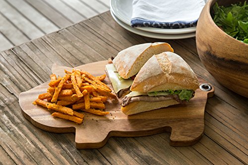 Ironwood Gourmet Pig Shaped Serving Board, Acacia Wood #TOP3
