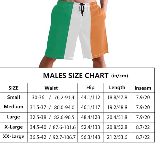 Short de bain homme drapeau Irlande décontracté pour la plage - 5