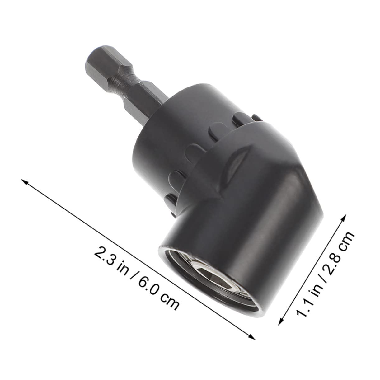 KONTONTY 2pcs 105 Bit Corner Angled Screwdriver Power Screwdrivers Wisking Tool Electric Power Right Angle Drills 105 Degree Angle Drill Adapter Bit Holder Black Chrome Vanadium Alloy Steel