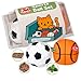 Agape 100% Catnip & Silvervine Filled Cat Toys, Interactive Chew & Kicker Balls for Indoor Cats, Enrichment and Teeth Cleaning Fun for Bored Cats and Kittens, 2 Pack Natural Crinkle Cat Toy with Sound