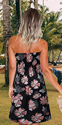 Image of Zyyfly Womens Summer Beach Dresses Strapless Cover Ups Dress Tube Top Sundresses