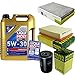 Produktbild QR-PARTS 69377718 Filter Set Inspektionspaket 5 Liter Motoröl Longlife III 5W-30 MANN-FILTER Innenraumfilter Luftfilter Ölfilter