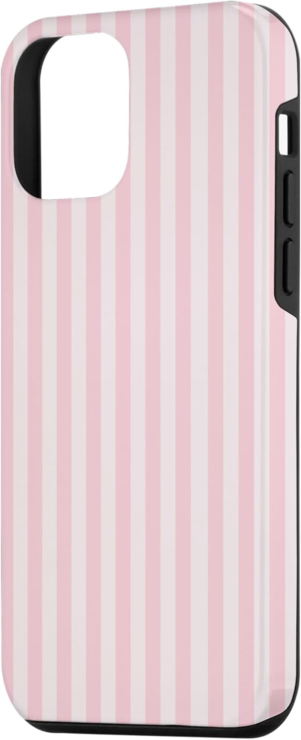 Pastel Pink Stripes Geometric Vertical Lines Trendy Pattern Case for iPhone 12 mini