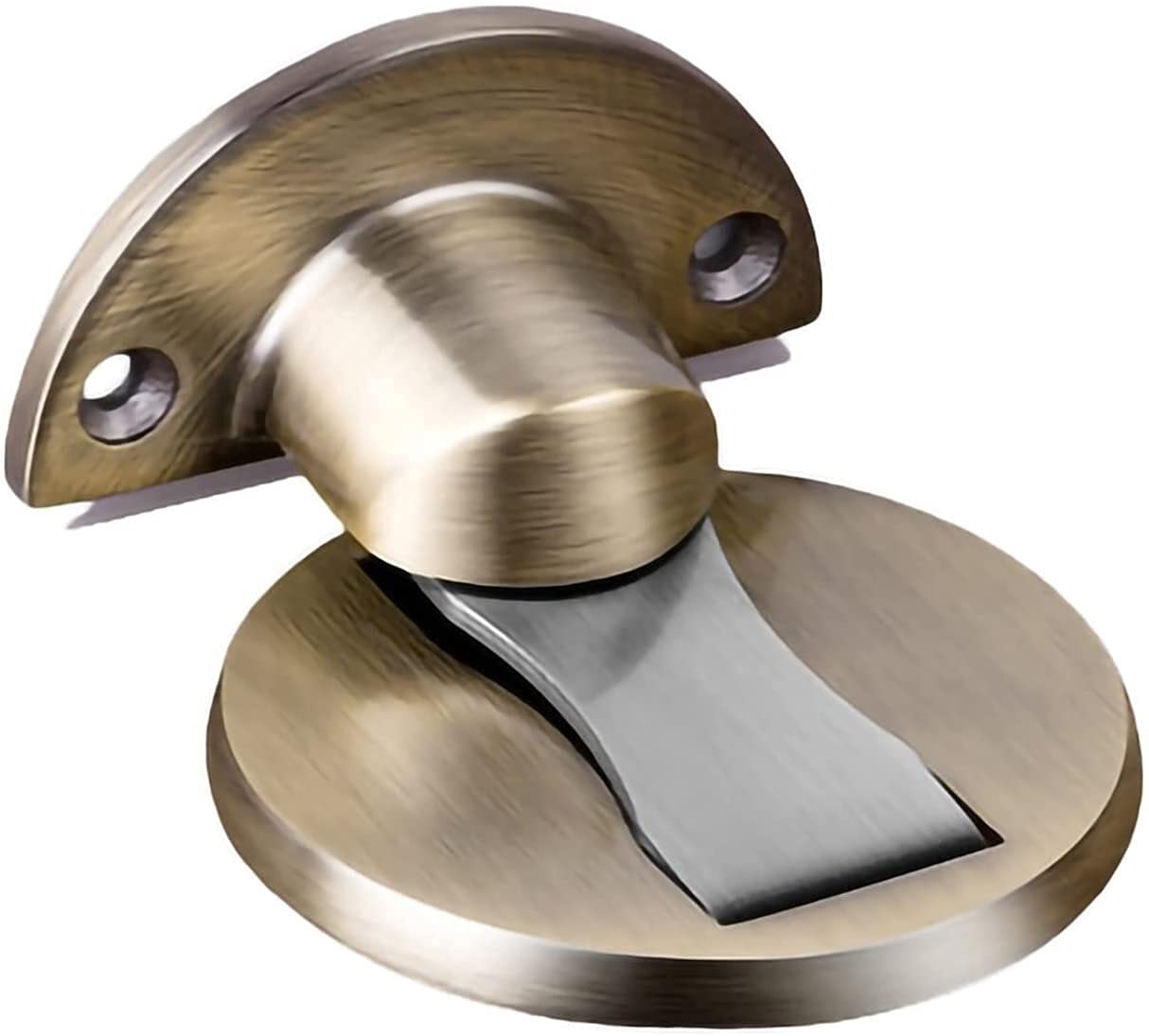 Sbziojhdr Green Bronze Door Stop， Magnetic Stainless Steel Hidden Catch Floor Nail-Free Doorstop Double-Sided Adhesive Tape Metal Door Stoppers(Green Bronze)