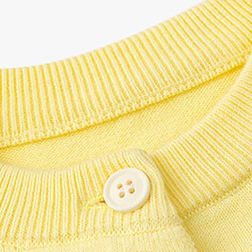 Kids Little Girl Thin Knit Sweater Coat Long Sleeve Button Up Cardigan Cable-Knit Knitwear Jacket Fall Winter Clothes4