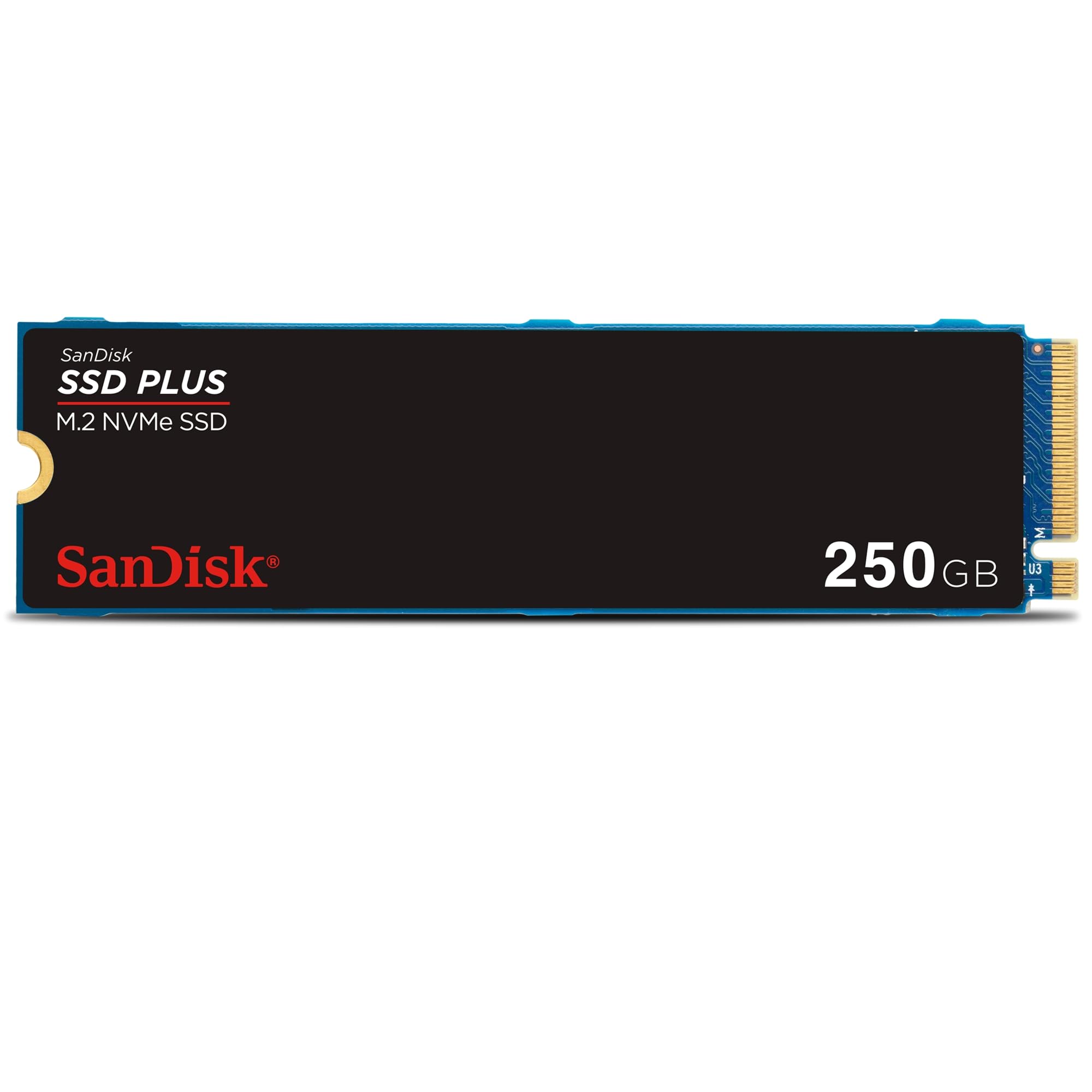 SanDisk SSD Plus 250GB M.2 NVMe SSD, Internal SSD, M.2 2280, PCIe Gen3.0, easy installation, Western Digital Dashboard, 3 Year Warranty