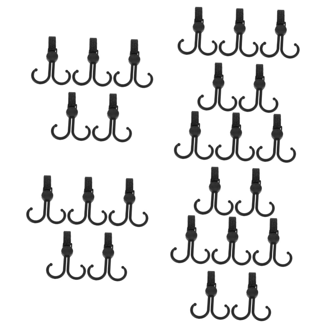 Hemobllo 5sets Stroller Hangers Car Hook Adjustable Hook Double for Stroller 5pcs*5