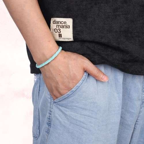 Pulsera trenzada de cuerda ajustable estilo tartán miniatura 4