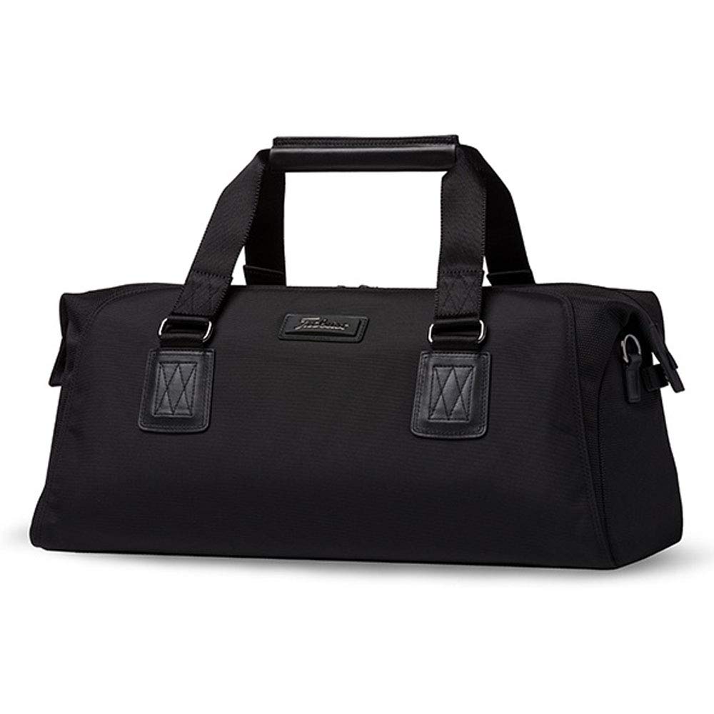 Titleist Professional Jetsetter Overnight Bag - Black With Premium Leather Accents