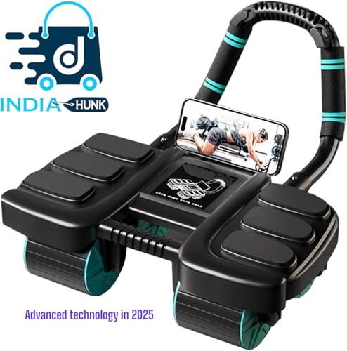 Image of 2025 New Ab Wheel Roller with Elbow Support - Automatic Rebound Abdominal Wheel Roller, The Upgraded Four-wheel Abdominal Wheel Core Workout Equipment Home Gym Abs Machine