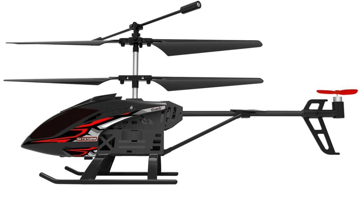 Flybotic Sky Storm Hélicoptère Radiocommandé 3 Canaux Gyroscope Rotor Coaxial Vol Stationnaire Effets Lumineux Batterie Incluse Jouet RC Enfant 8 Ans