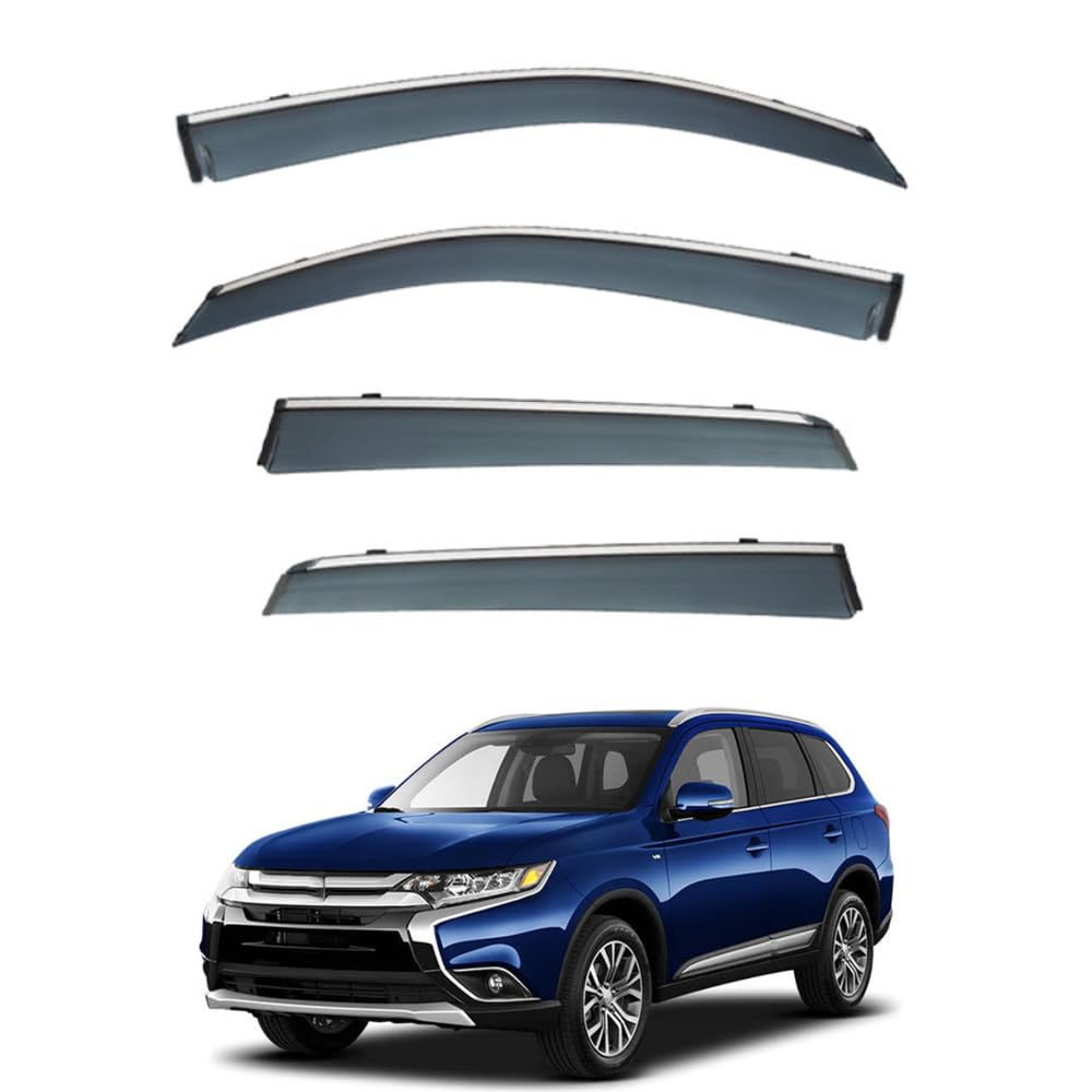 QOEMRHELT 4pc Set In-Channel Wind Deflectors, for Outlander 2013-2021 Window Visors Rain Guards Vent Visors Rain & Sun Protection,Car Accessories