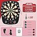 Electronic Dart Board, Soft Tip Dartboard Set 40 Games, 427 Variants Digital Electric Dart Boards with Colorful LED, 6 Darts, 100 Tips, Power Adapter