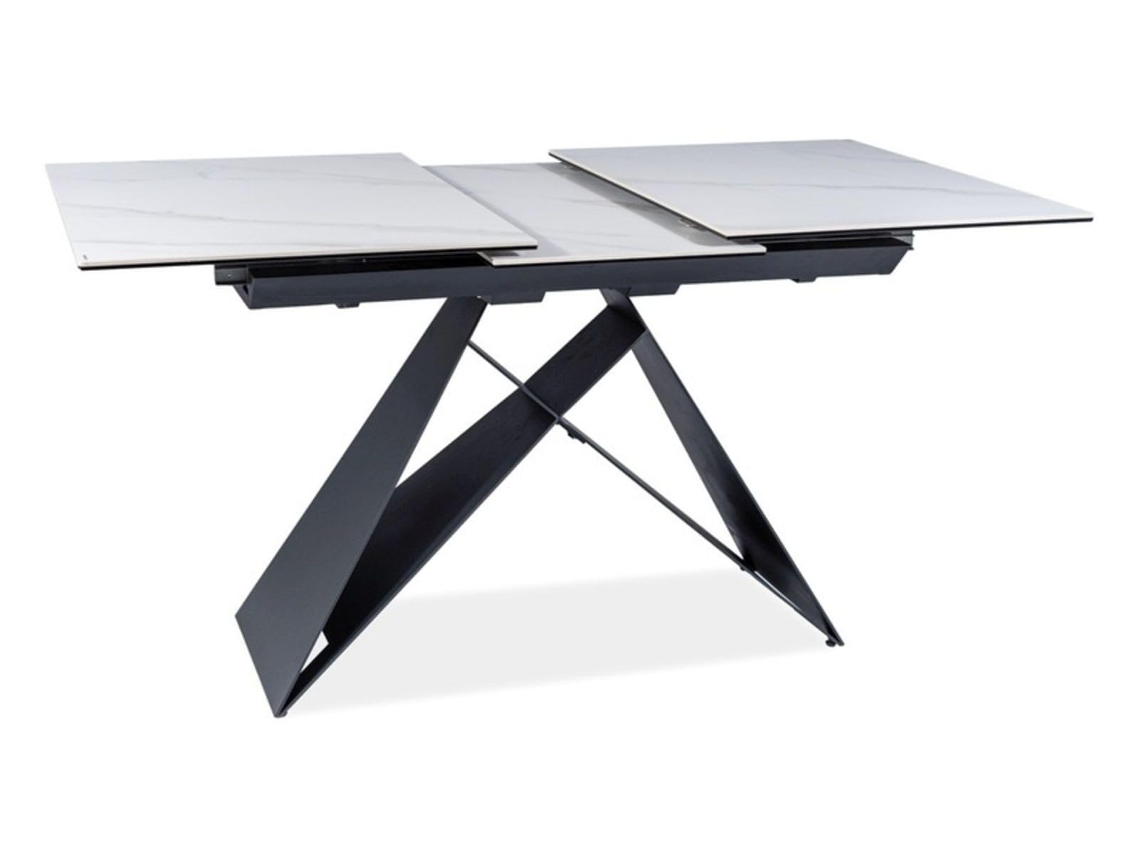 Deconation Table Extensible en Céramique - Gamme Westin SC - 120 à 160 Cm - Blanc
