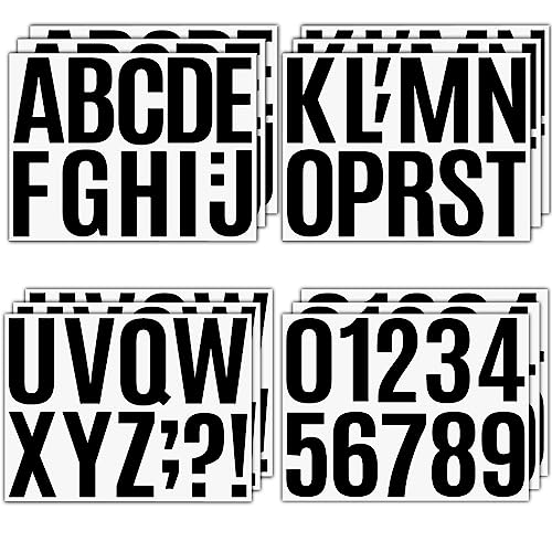 15 Sheets Large Self Adhesive Vinyl Letters Numbers Kit, 4...