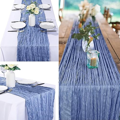 Treesunshine 6 Pack 10FT Cheesecloth Table Runner, Hessian Table Runner for Wedding Decor Gauze Tablecloth, Tartan Tablecloth - Image 4