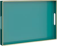 Vista 67 de MAONAME Bandeja de servir azul real con asas, bandeja decorativa rectangular, bandejas modernas para mesa de café, bandejas otomanas de plástico