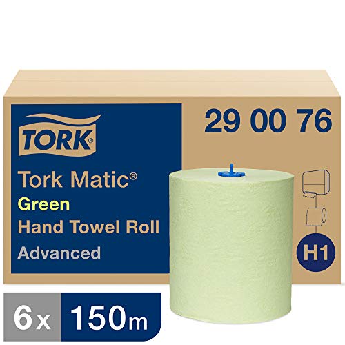 Tork Matic grünes Rollenhandtuch Advanced 290076 - H1 Papierhandtücher für Rollenhandtuchspender, saugfähig und reiÃfest, 2-lagig, grün - 6 Rollen x 150 m – Bild 3