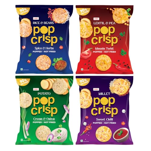 Image of Unibic Assorted POP CRISP 160 Gm (Potato Chips, Millet Chips, Lentil And Pea Chips, Rice And Beans Chips)
