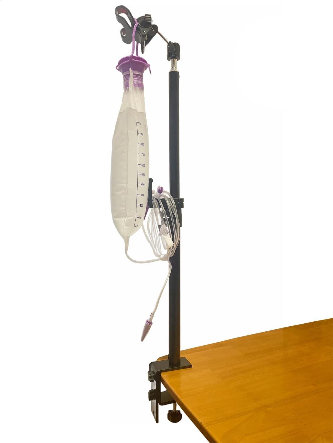 UISKOOPW Feeding Tube Stand, Muscle Portable IV Pole for Tube Feeding