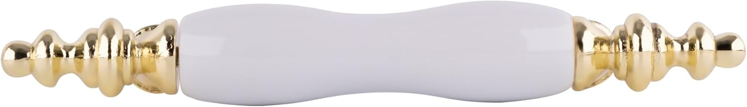 BRIXWELL BX462WPB-XCP25 Barrel Ceramic Cabinet Bar Drawer Pull for Kitchen and Cabinets Hardware - Pack of 25