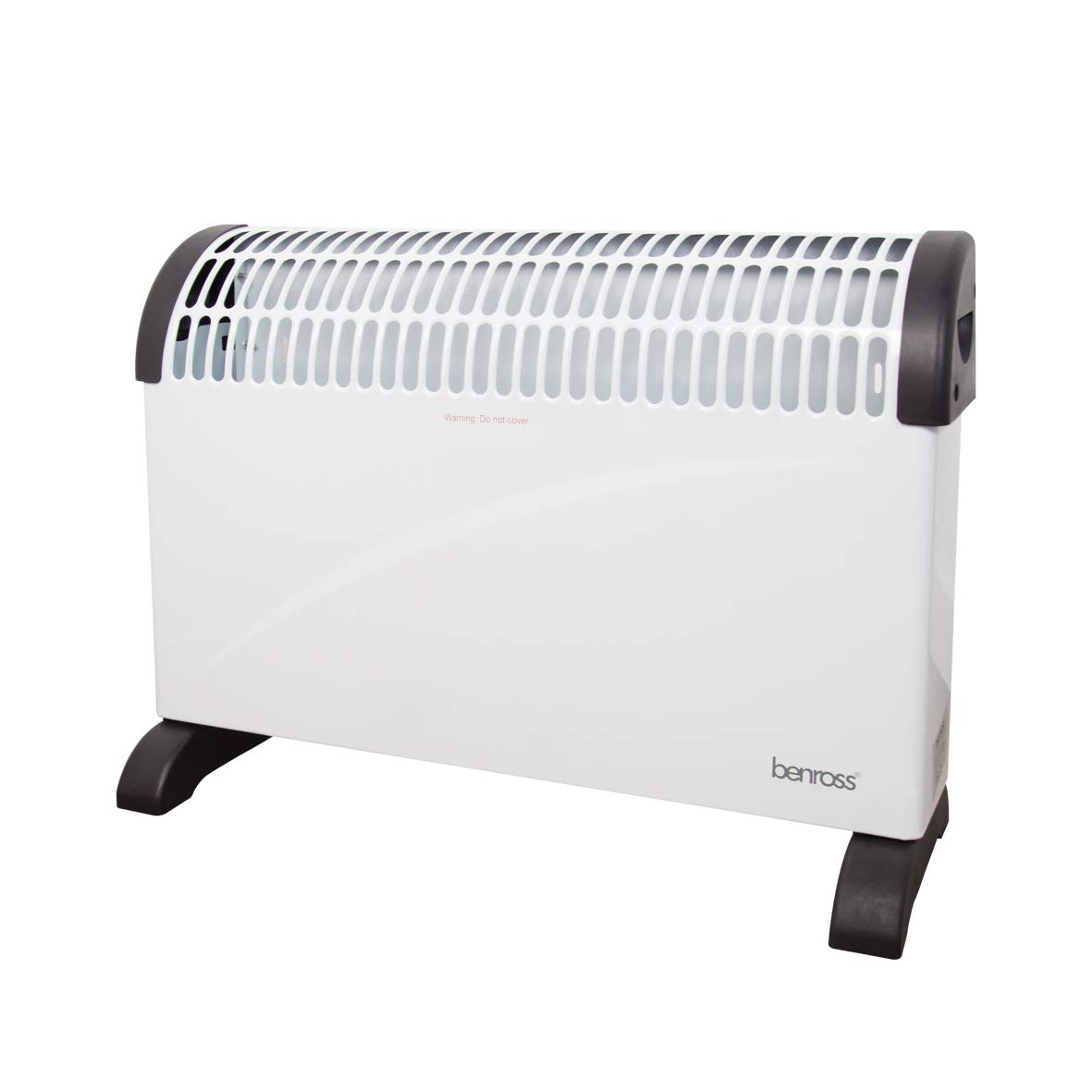 Benross 2kw Convector Heater - White - Adjustable Thermostat - Portable Design - Overheat Protection