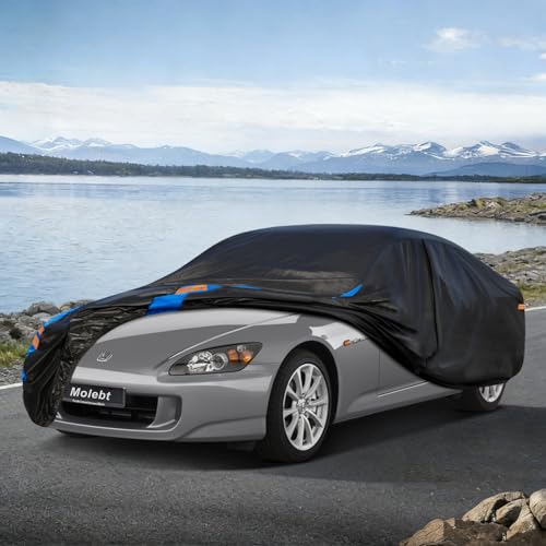 Image of Custom Fit Car Cover for Honda S2000 (1999-2009), Upgraded Waterproof All Weather Outdoor Auto Cover with Driver Door Zipper, UV /Snow /Dust Protection