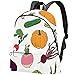 Produktbild Handgezeichnetes Gemüse Bag Teens Student Bookbag Leichte Umhängetaschen Reiserucksack Tägliche Rucksäcke