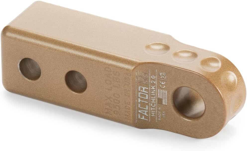 Factor 55 00020-01 Hitchlink 2.0 Rated at 9500 lb Ultimate Failure at 51,000 lb Convert Your Vehicles Hitch Receiver into a Recovery Point. Ideal for 4x4 Off Road Adventures – Red