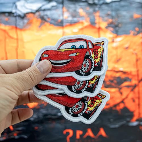 Cartoon Racer Car Patch, Embroidered Iron-On Kids Speed by Generic - Used condition - Image 3