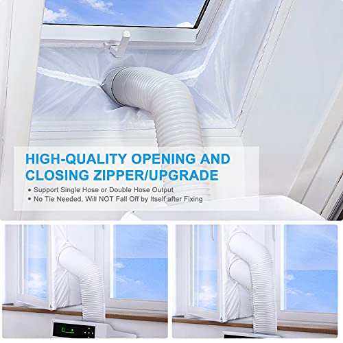 iRhodesy Fensterabdichtung für Mobile Klimageräte, Wasserdicht Weiß Klimaanlage Fensterabdichtung Verwendet für Hot Air Stop (400cm)