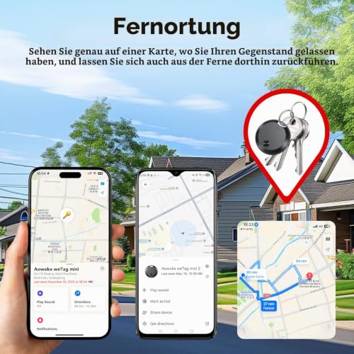 Smart Tracker Tags 2026, 4er Pack, Ortungsgeräte für Android und iOS – Ansicht 5