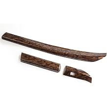 Car Central Console Instrument Strip Trim Kit Fit Compatible with Honda Compatible with Accord 2008 2009 2010 2011 2012 2013 Dark Brown Wood Grain Style