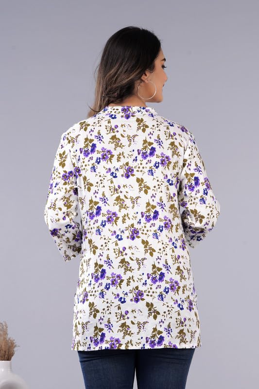 Image of Jikonet Women's Printed Rayon Straight Short Kurti