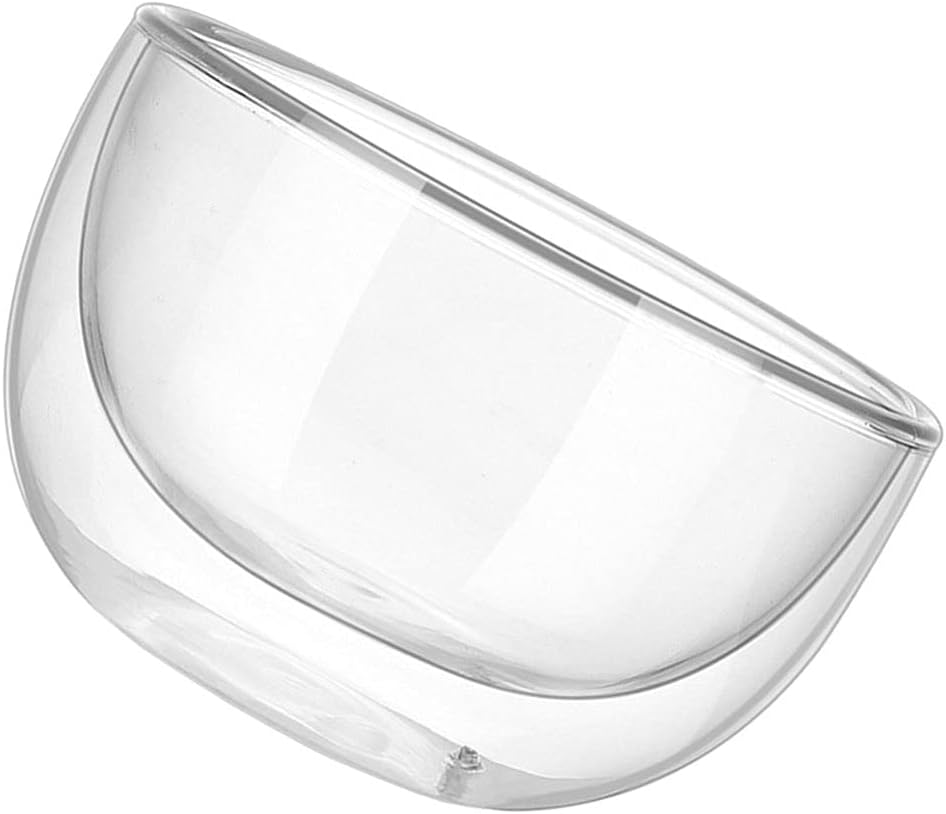 Cabilock Glass Grain Bowl DoubleWalled Glass Soup Bowls Clear Fruit