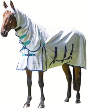 Shires Highlander Plus Sweet Itch Combo - Midge-Proof 600D White / 75