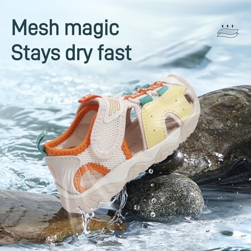 Image of TARANIS Boys Girls Outdoor Sport Sandals Closed Toe Water Beach Hiking Lightweight Athletic Summer Shoes
