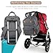 iniuniu Diaper Bag Backpack, 4 in 1 kit Large Unisex Baby Bags for Boys Girls, Waterproof Travel Back Pack with Pouch, Washable Changing Pad, Pacifier Case and Stroller Straps, Dark Gray
