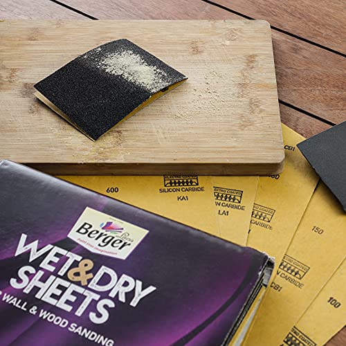 Image of Berger 11 inch Wet and Dry Sanding /Emery Paper /Sandpaper - Grit 320