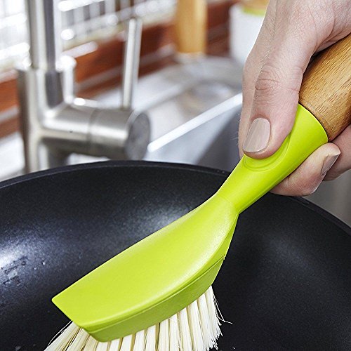 Image of Full Circle Suds Up, Soap Dispensing Dish Brush, Tough Plant-Fiber Bristles & Sustainable Bamboo Handle, Safe for Nonstick